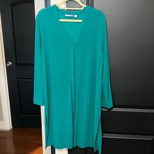 Teal Long Sleeve Cardigan